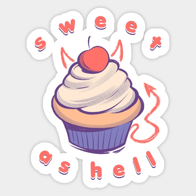 Sweet as hell Sticker by AzuraStudio